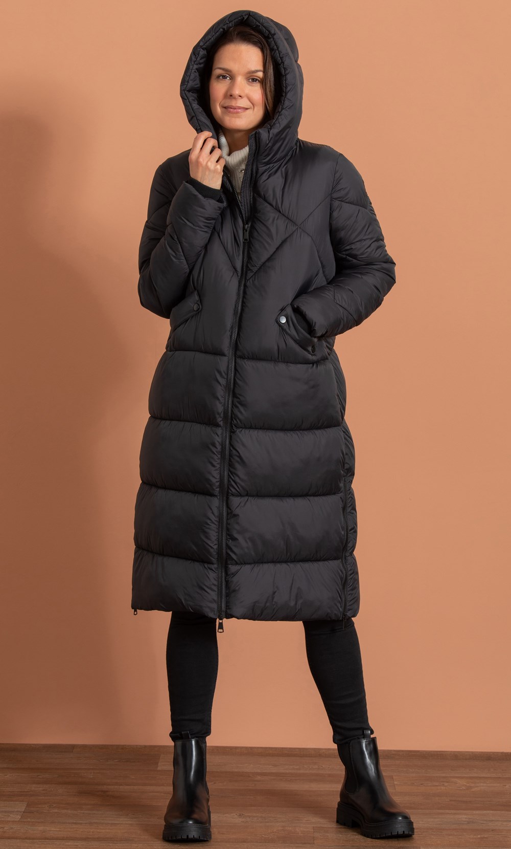 Padded Long Hooded Coat