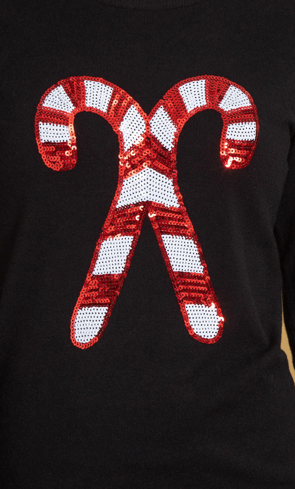 Sequin Candy Cane Christmas Jumper