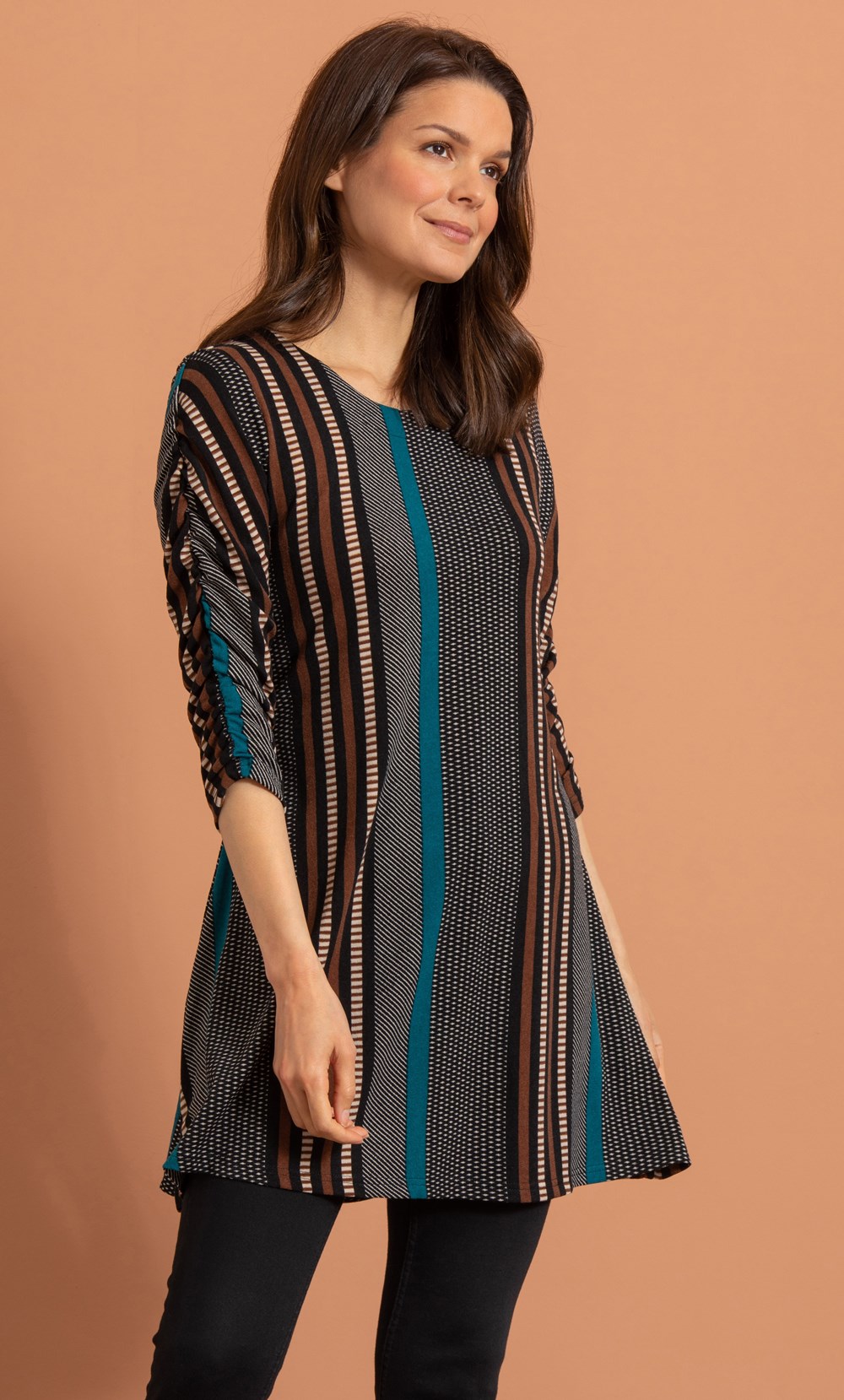 Stripe Knitted Tunic Top