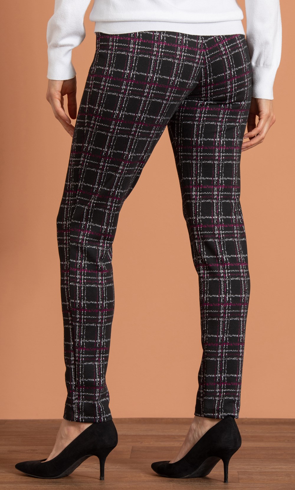 Fitted hot sale checkered pants