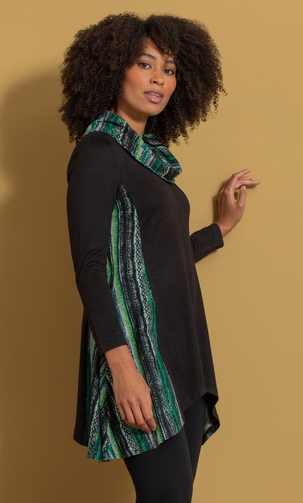 Dipped Hem Knitted Tunic Top