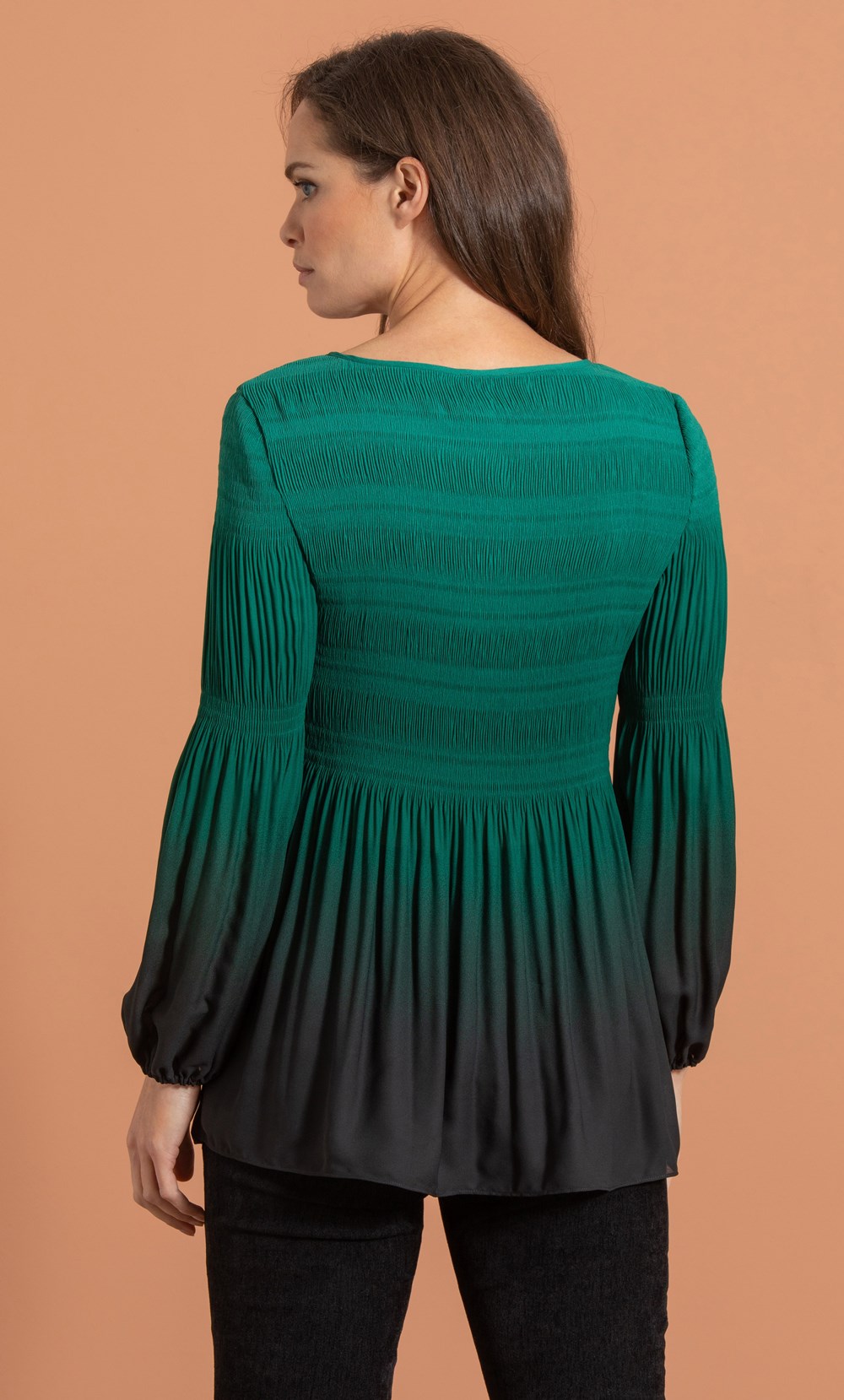 Ombre Pleated Top