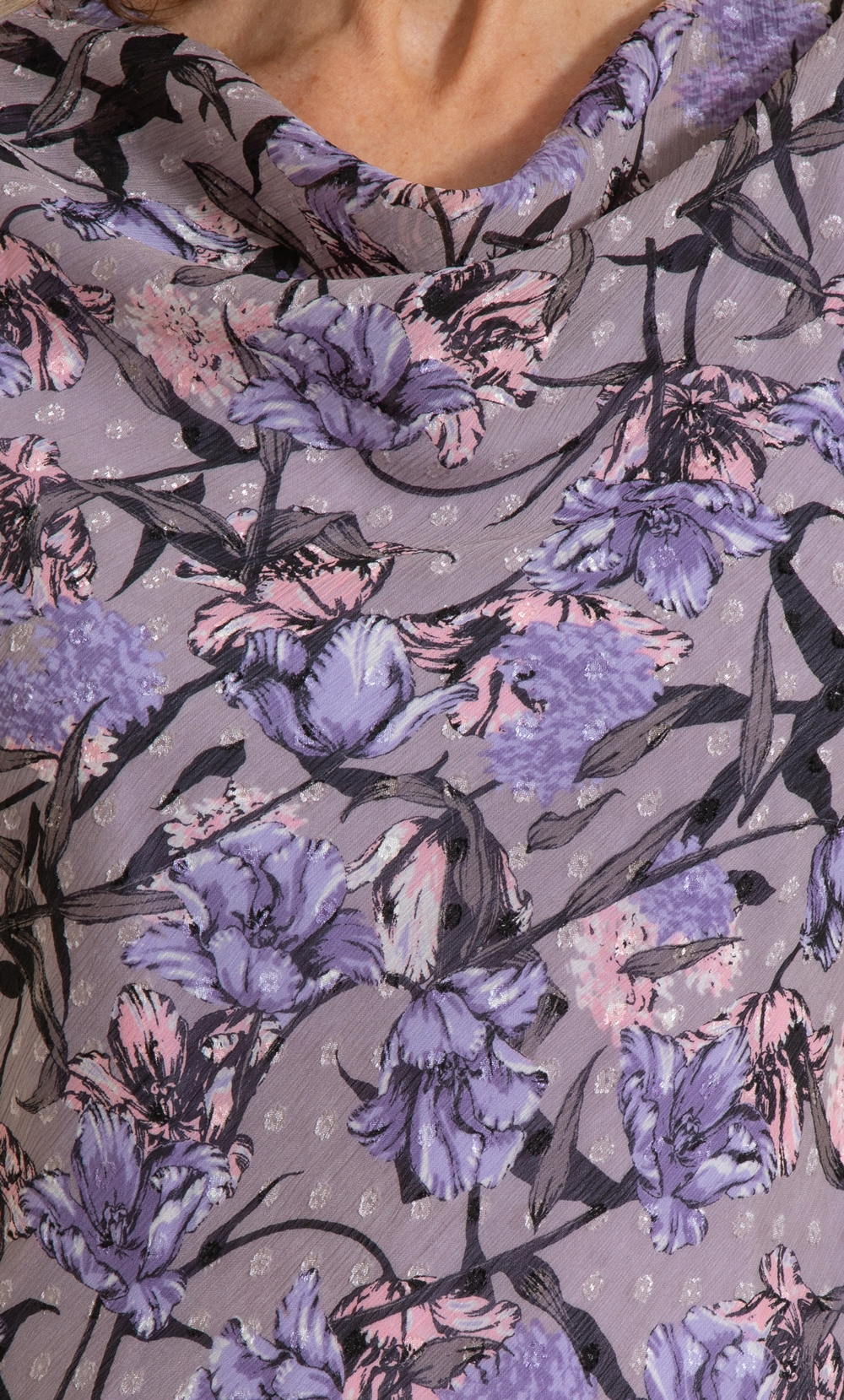 Anna Rose Bias Cut Floral Print Top