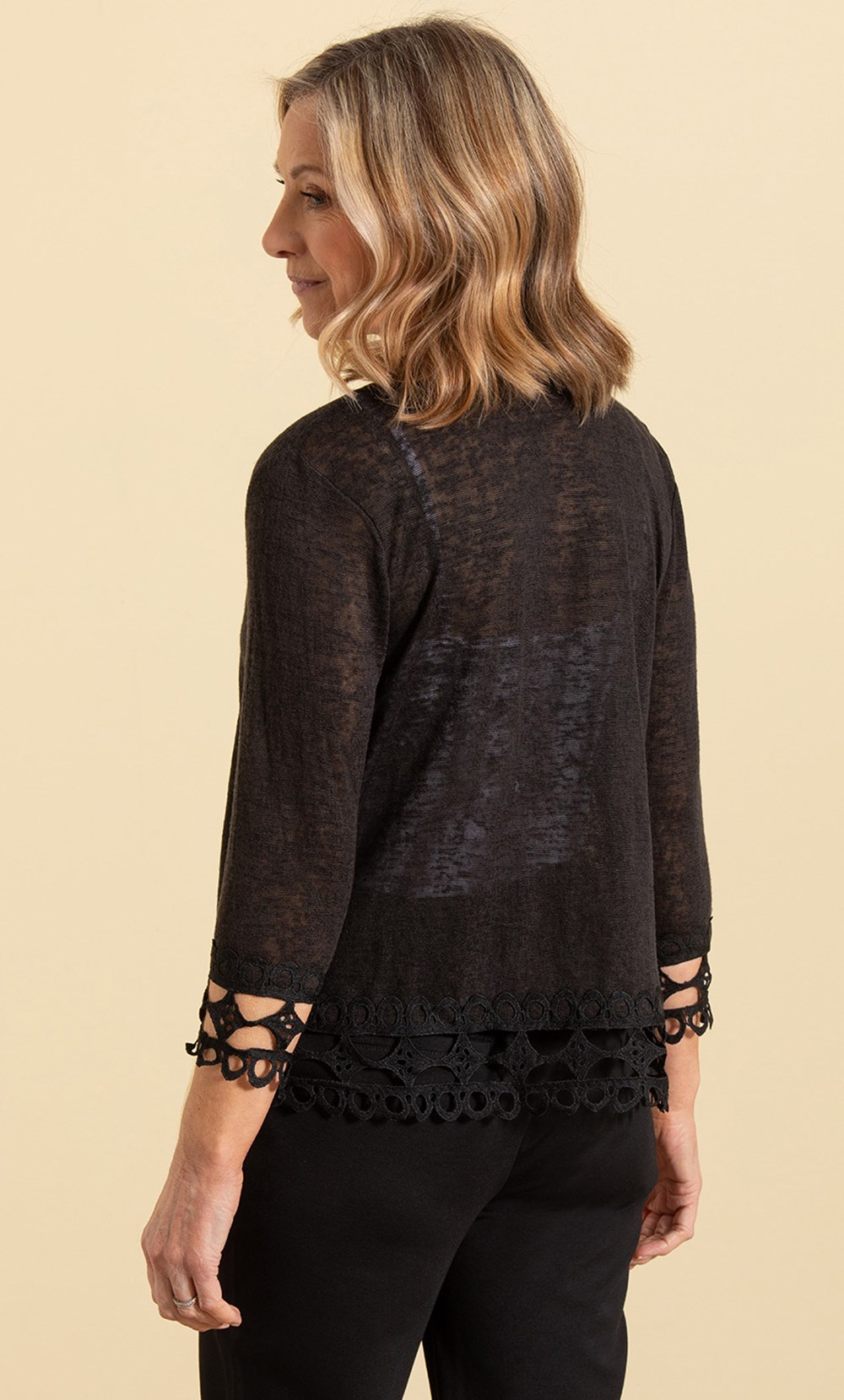 Anna Rose Knitted Lace Trim Cover Up