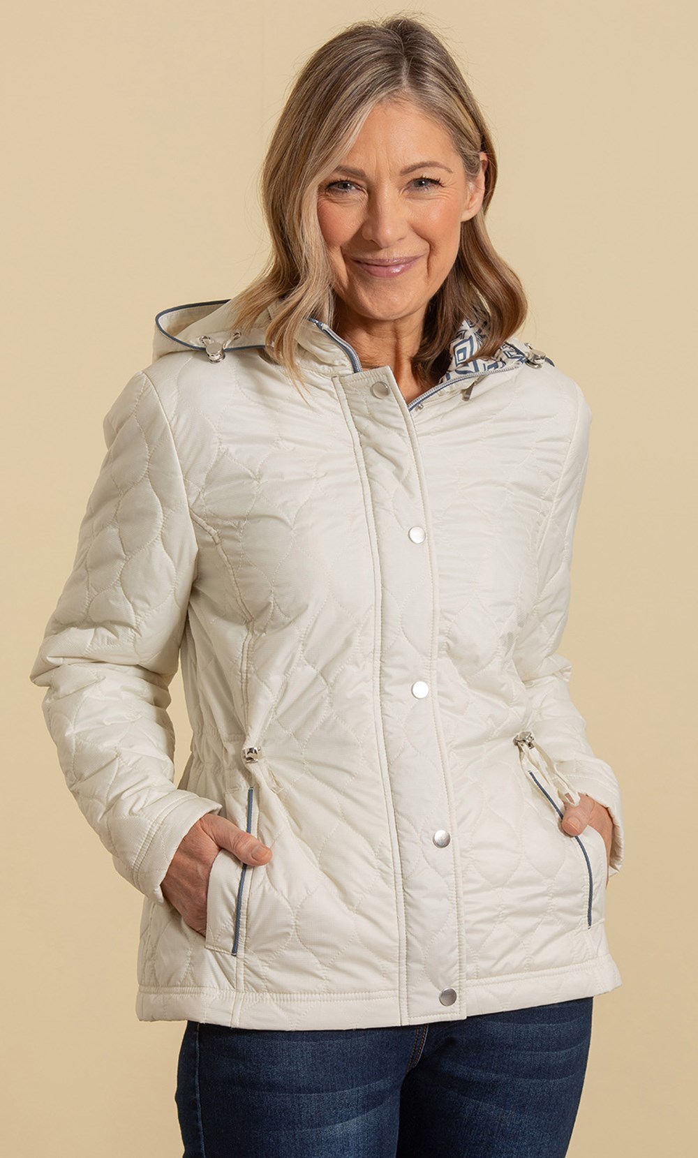 Anna Rose Quilted Jacket Stone Women’s