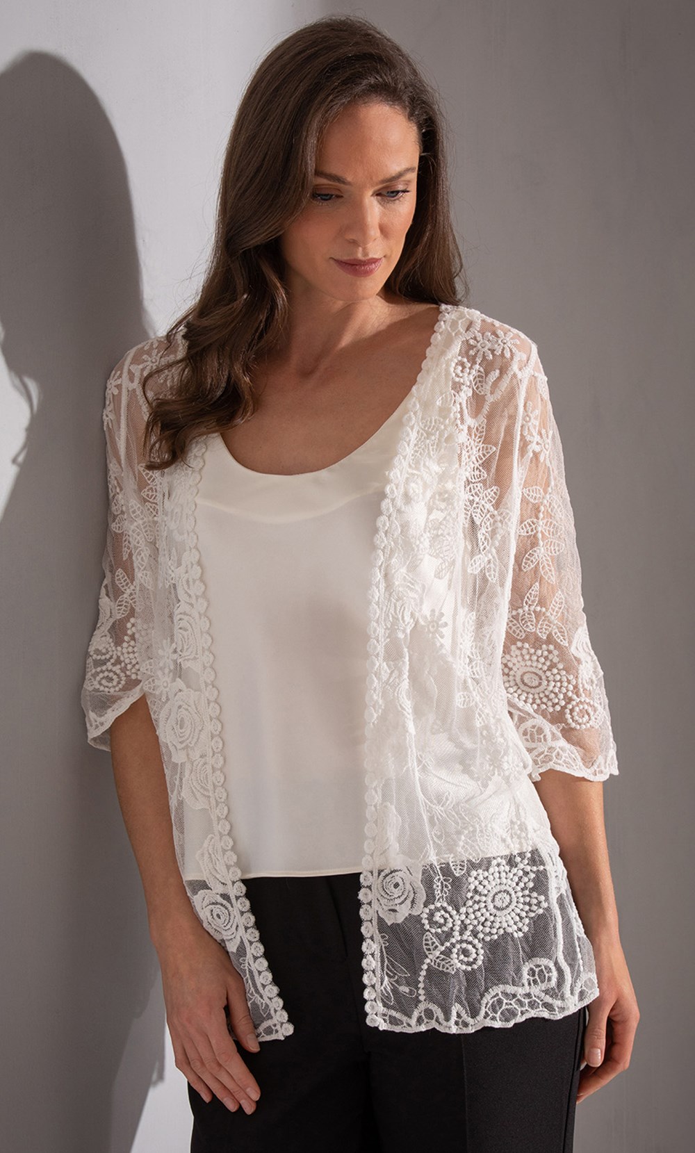 Open Front Lace Cover Up