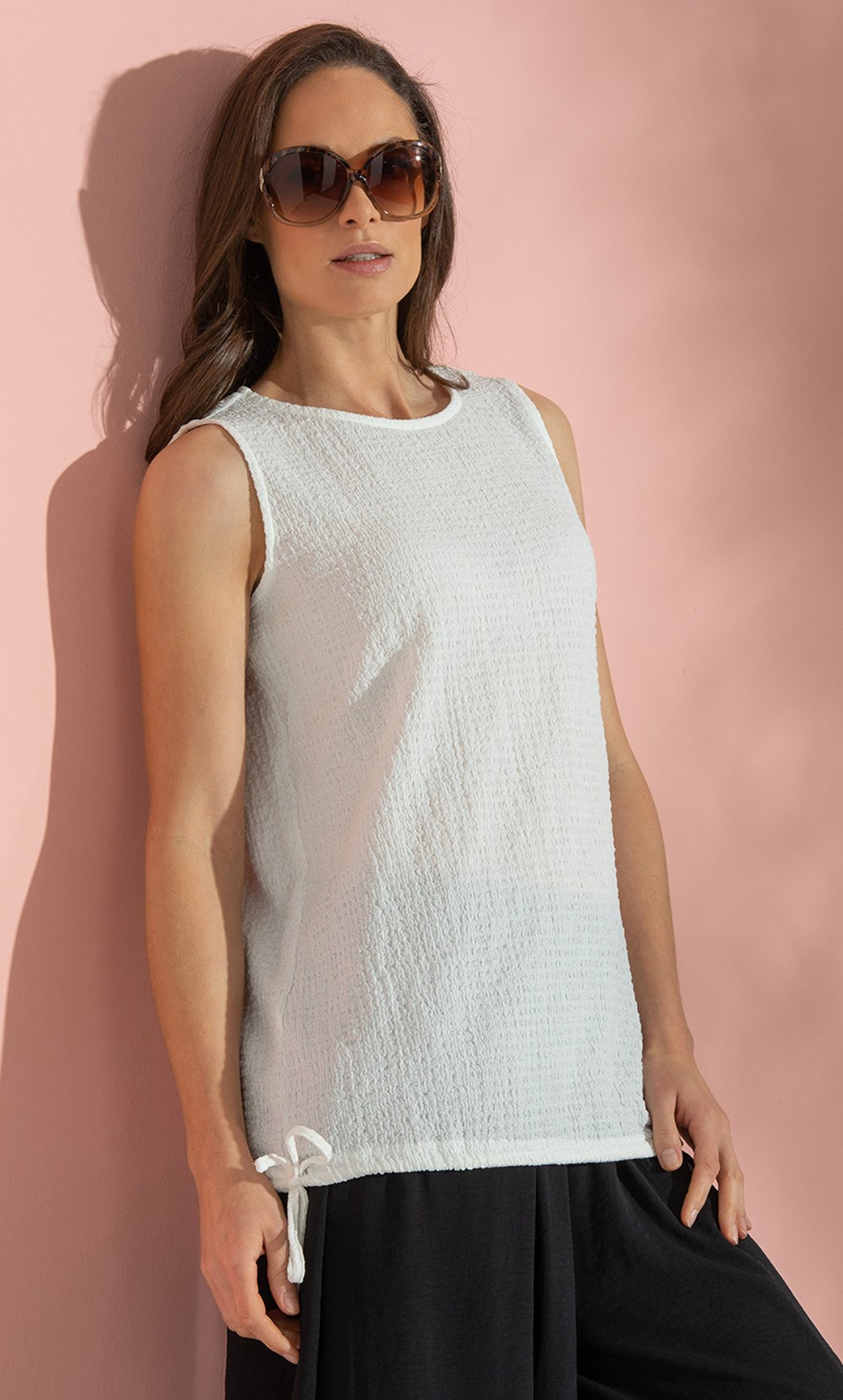 Brands - Klass Textured Sleeveless Top White Women’s