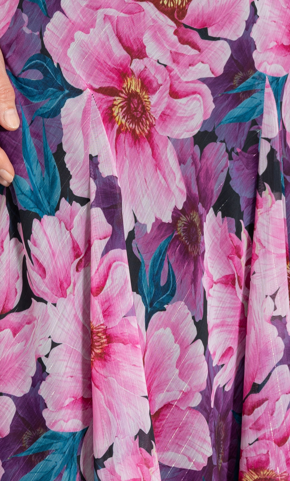 Anna Rose Bold Floral Print Midi Dress
