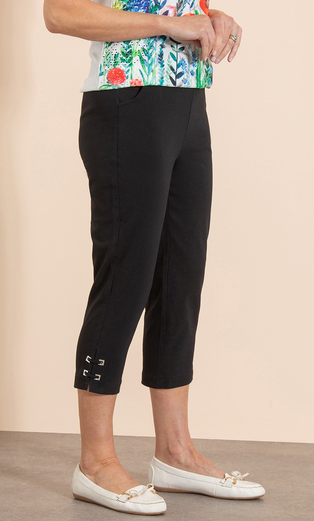 Anna Rose Pull On Cropped Trouser