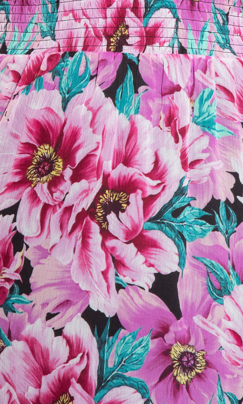 Bouquet Printed Chiffon Midi Dress in Pink | Klass