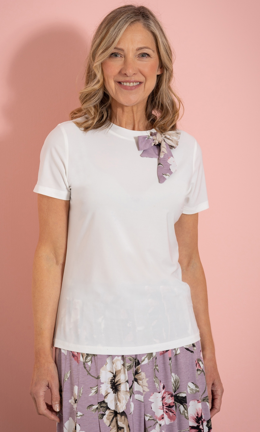 Anna Rose ITY Top with Printed Tie