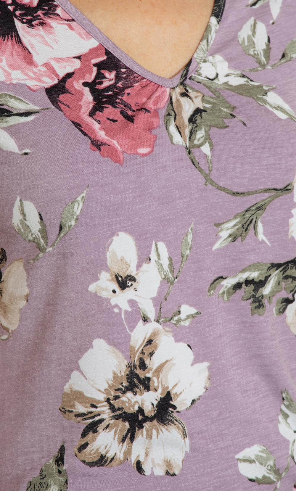 Anna Rose Bouquet Printed Jersey Top