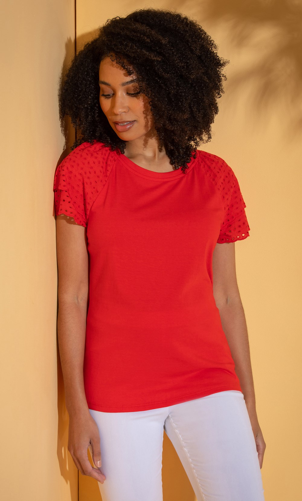 Brands - Klass Layered Short Sleeve Top Red Women’s