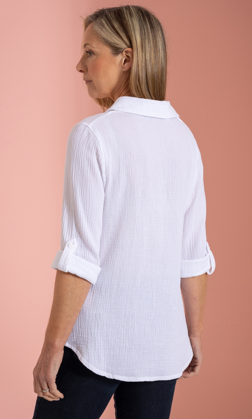 Anna Rose Textured Cotton Top