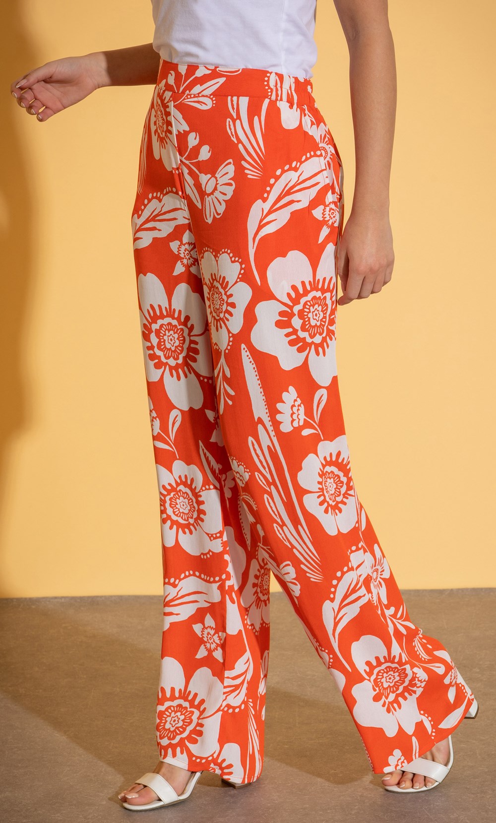 Women's Plus Ditsy Floral Printed Culotte Trouser | Boohoo UK