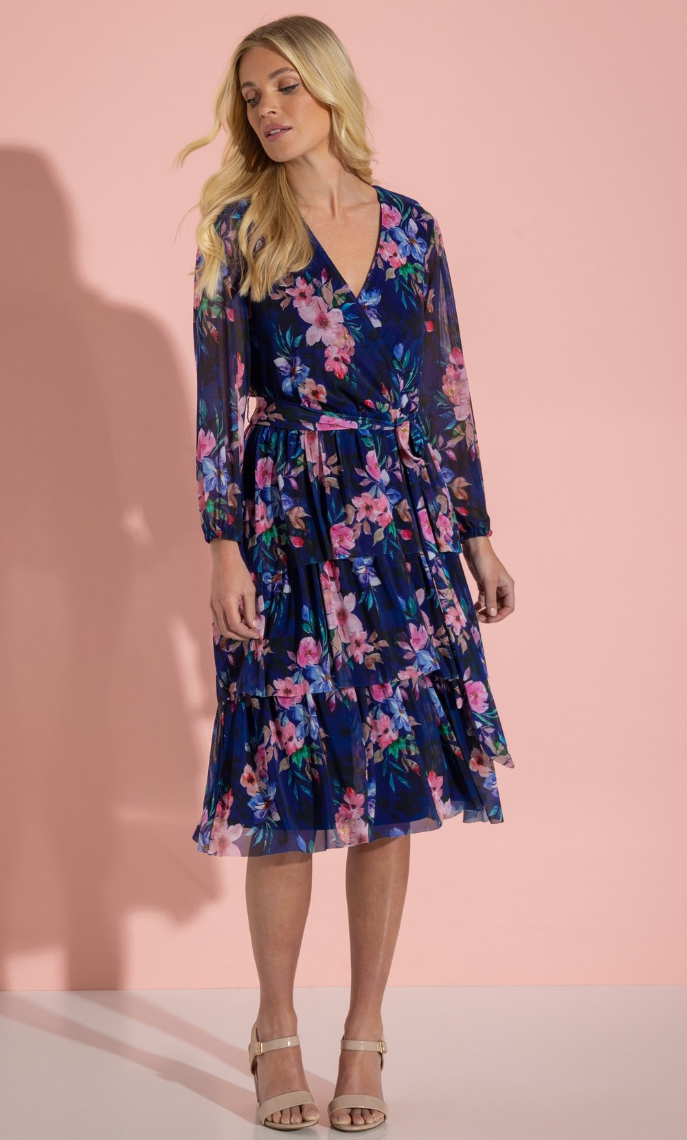 Floral Print Tiered Dress
