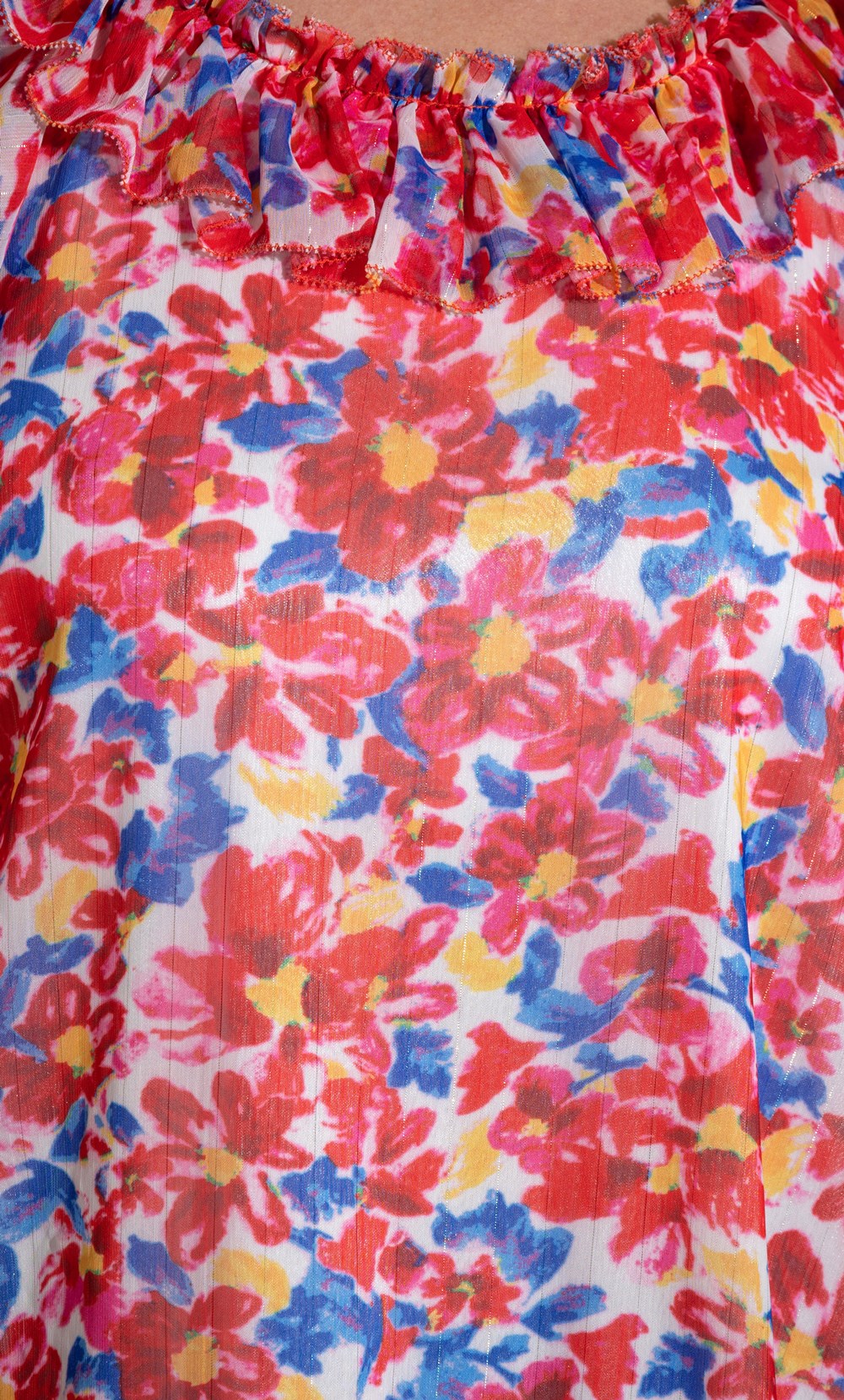 Bouquet Print Short Sleeve Top
