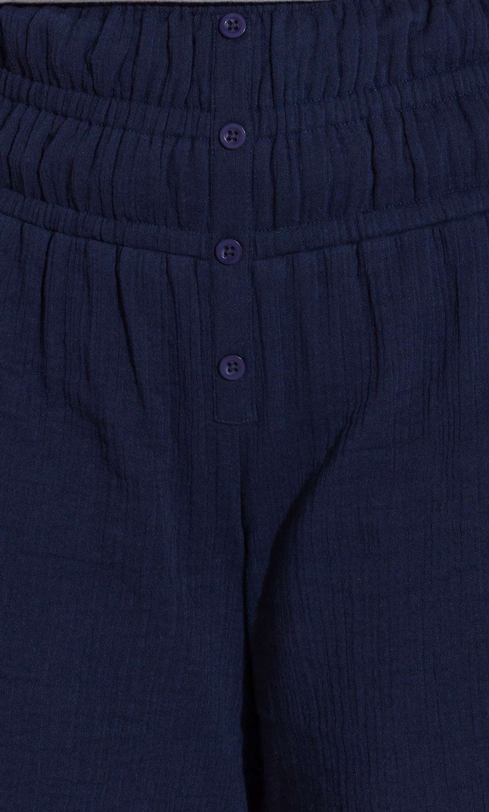 Pull On Textured Cotton Shorts