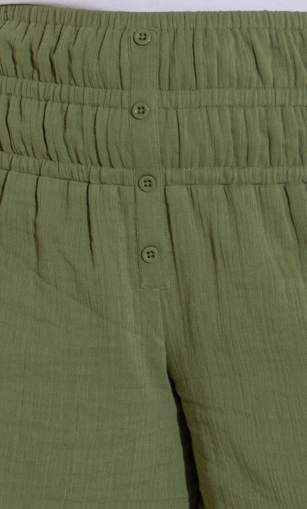 Pull On Textured Cotton Shorts