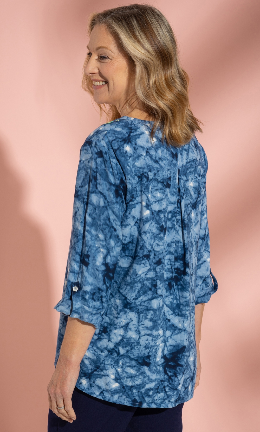 Anna Rose Embroidered Tie Dye Top