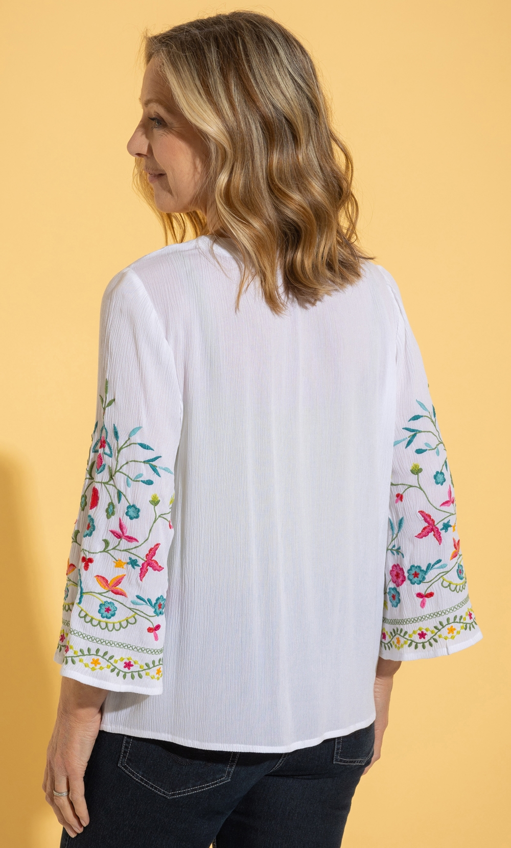 Anna Rose Embroidered Sleeve Cover Up