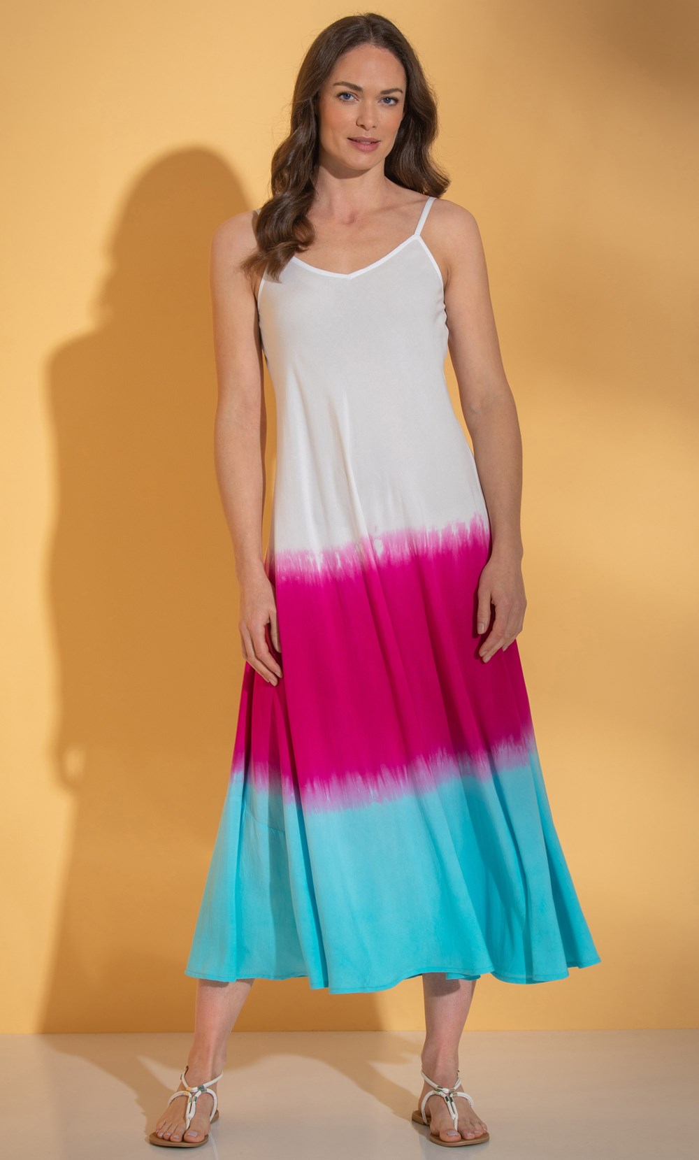 Strappy Dip Dye Maxi Dress