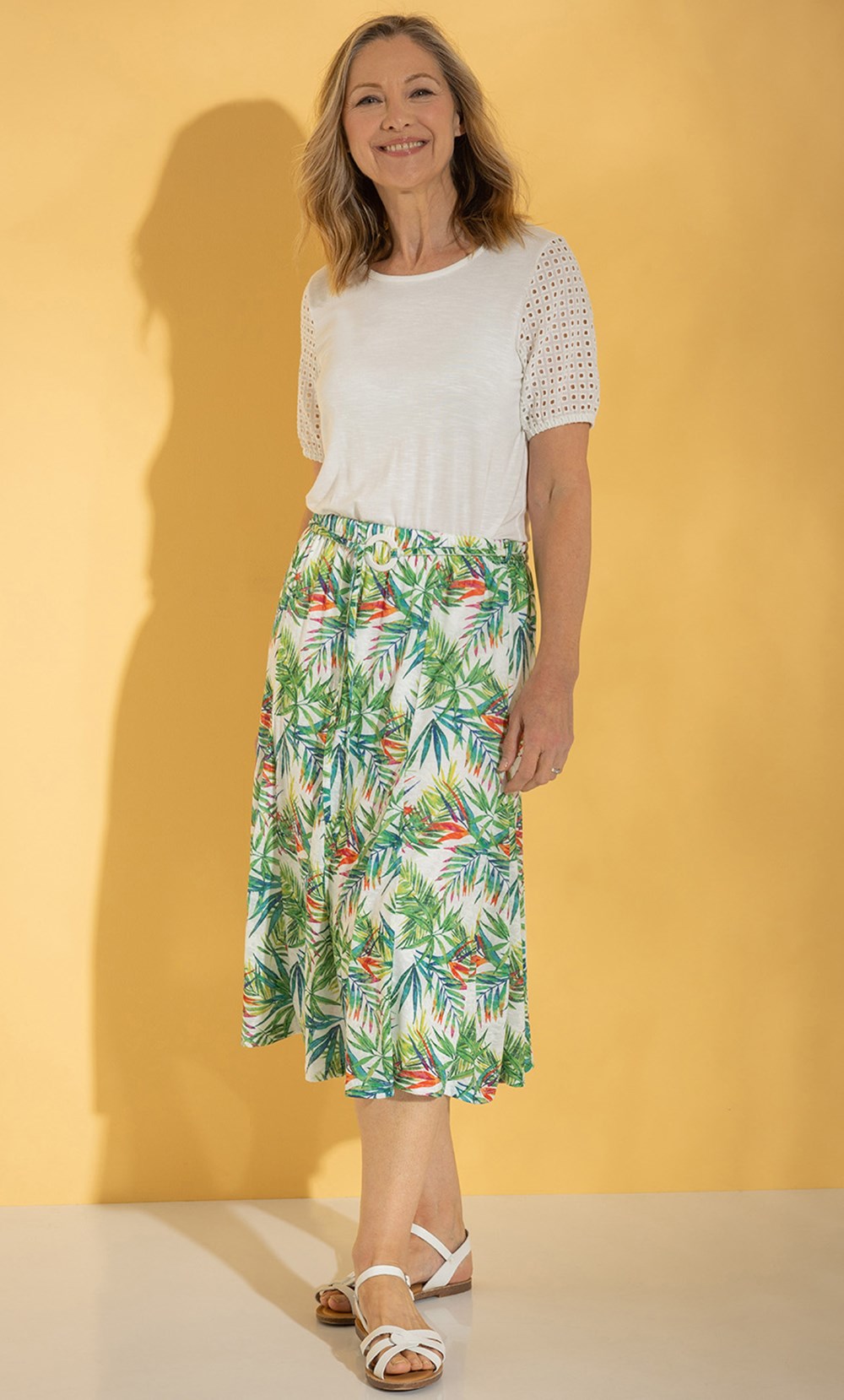 Anne Rose Tropical Print Skirt