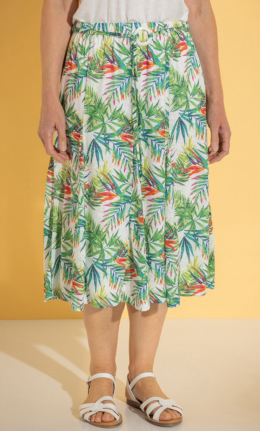Anne Rose Tropical Print Skirt