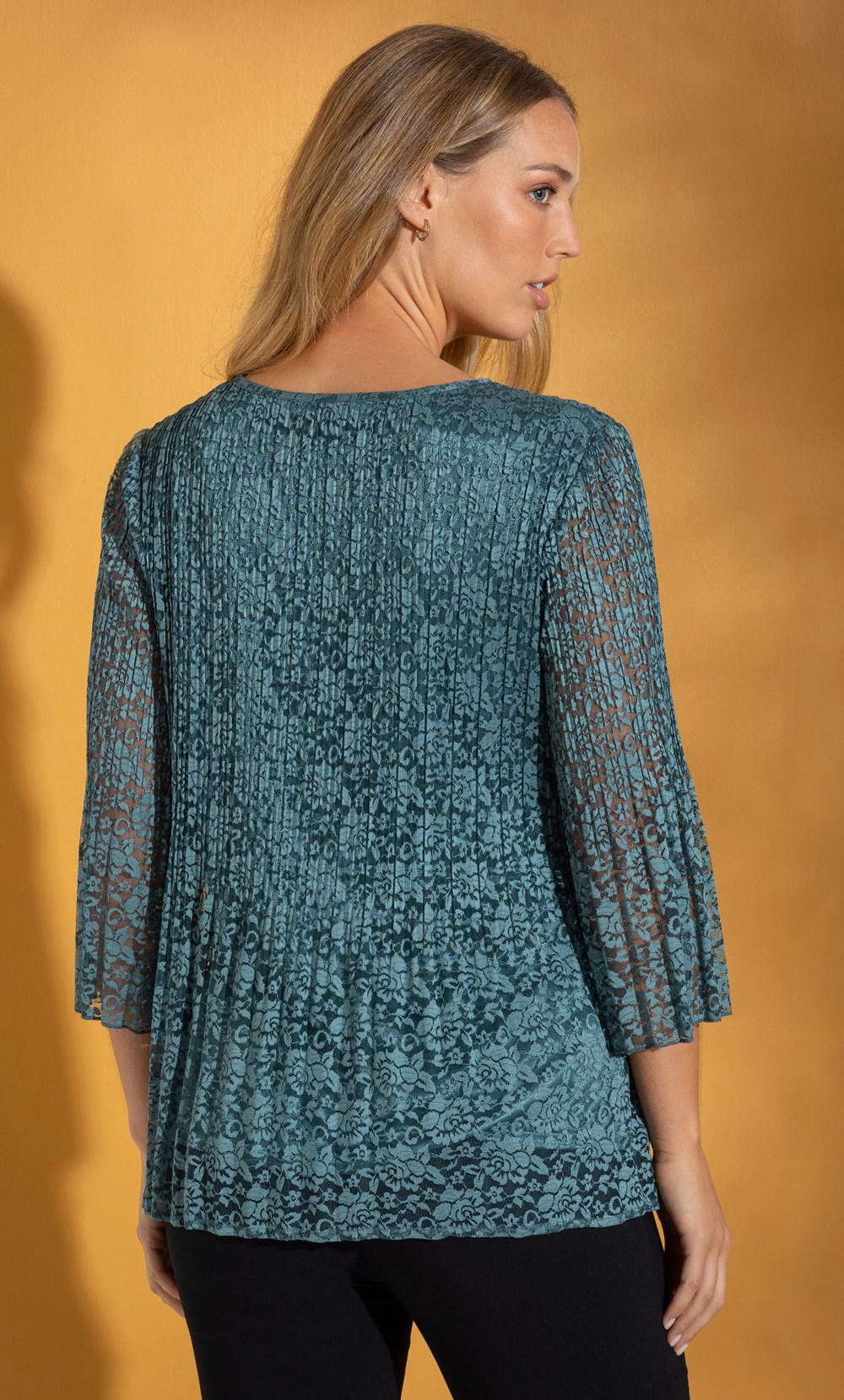 Pleated Lace Top