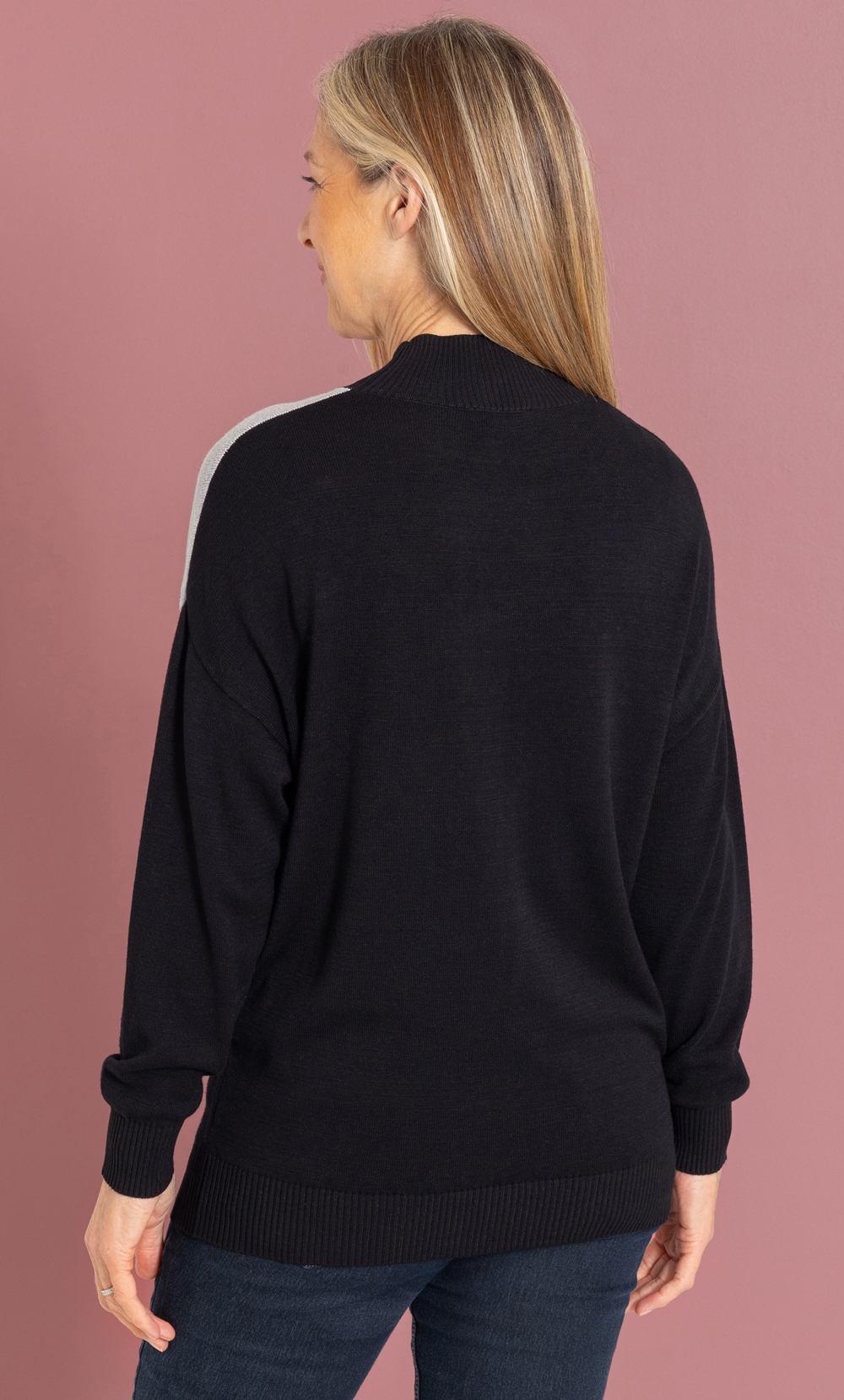 Anna Rose Colour Block Embellished Jumper