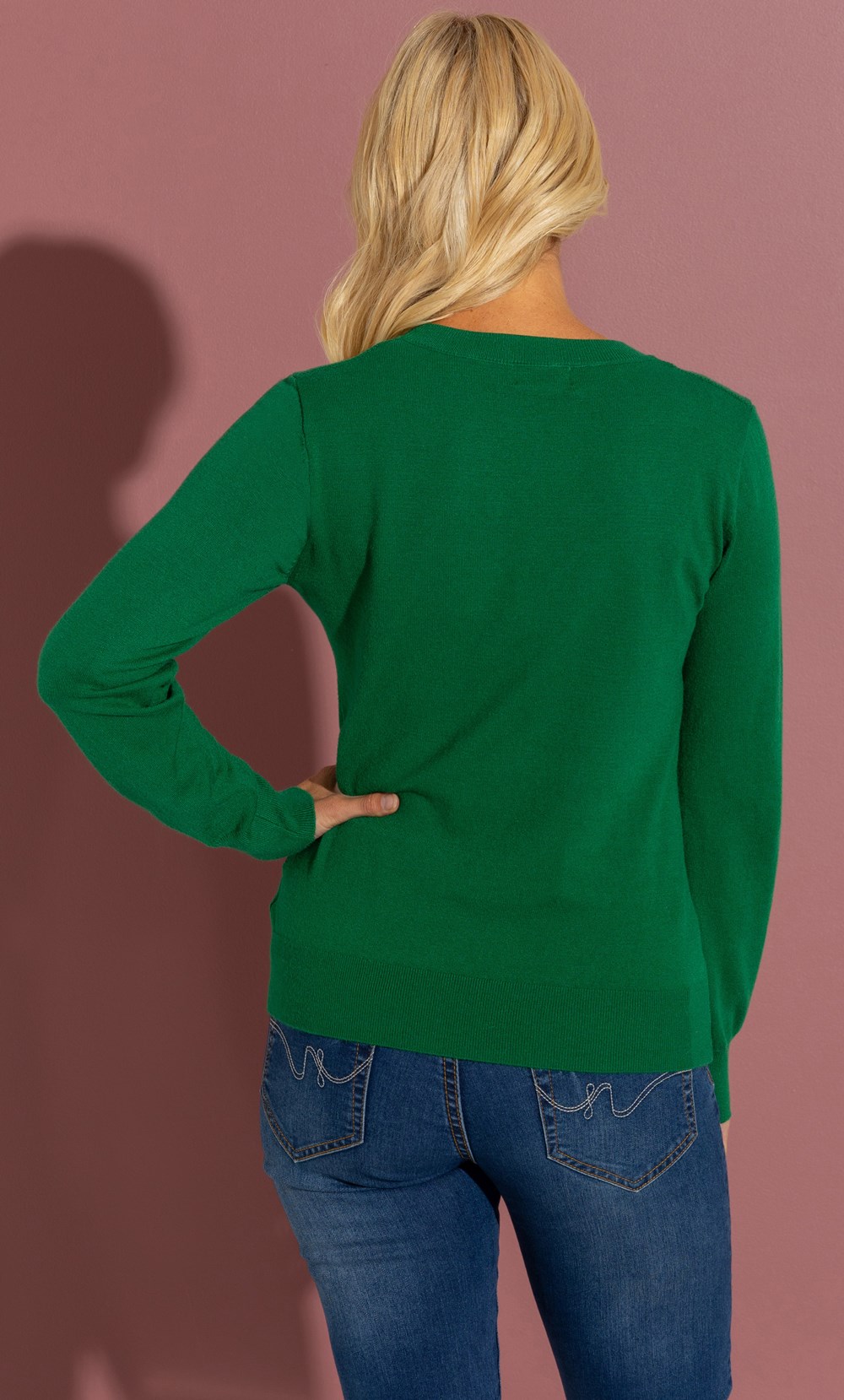 Stud Trim Long Sleeve Jumper