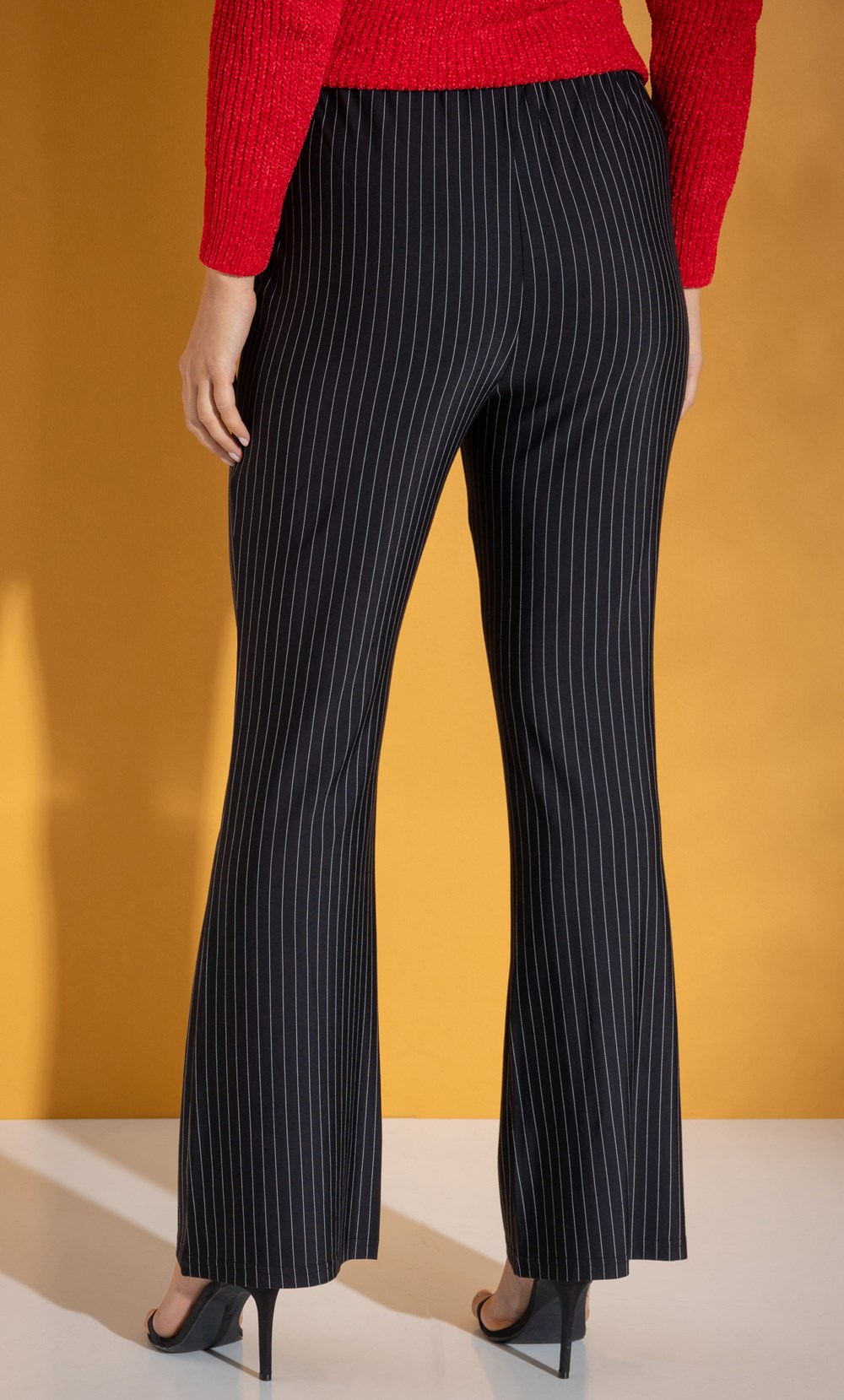 Pinstripe Bootcut Trousers