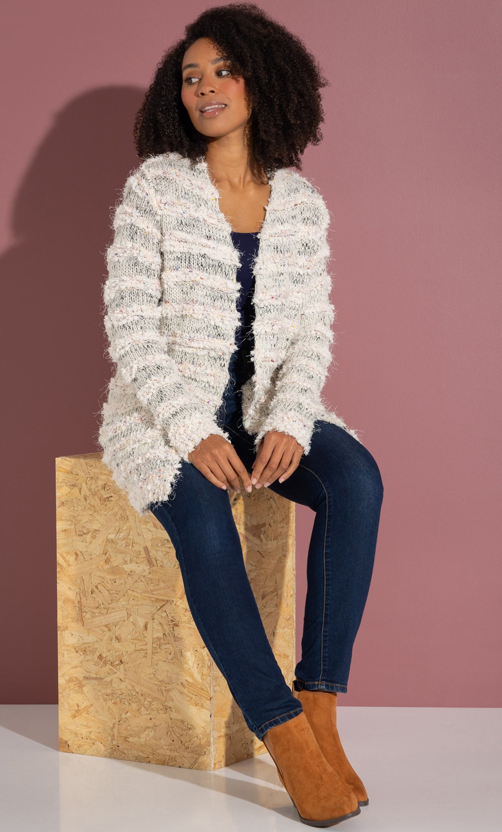 White edge sale to edge cardigan