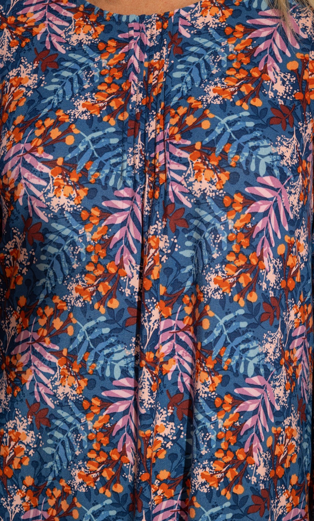 Botanical Print Hanky Hem Tunic