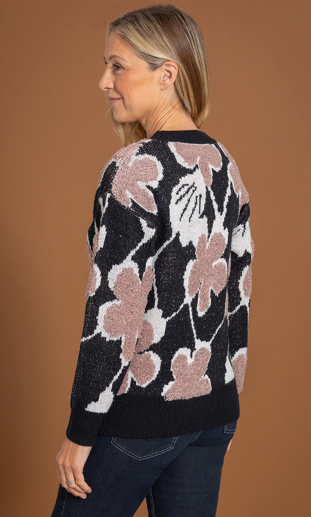 Anna Rose Textured Floral Jumper