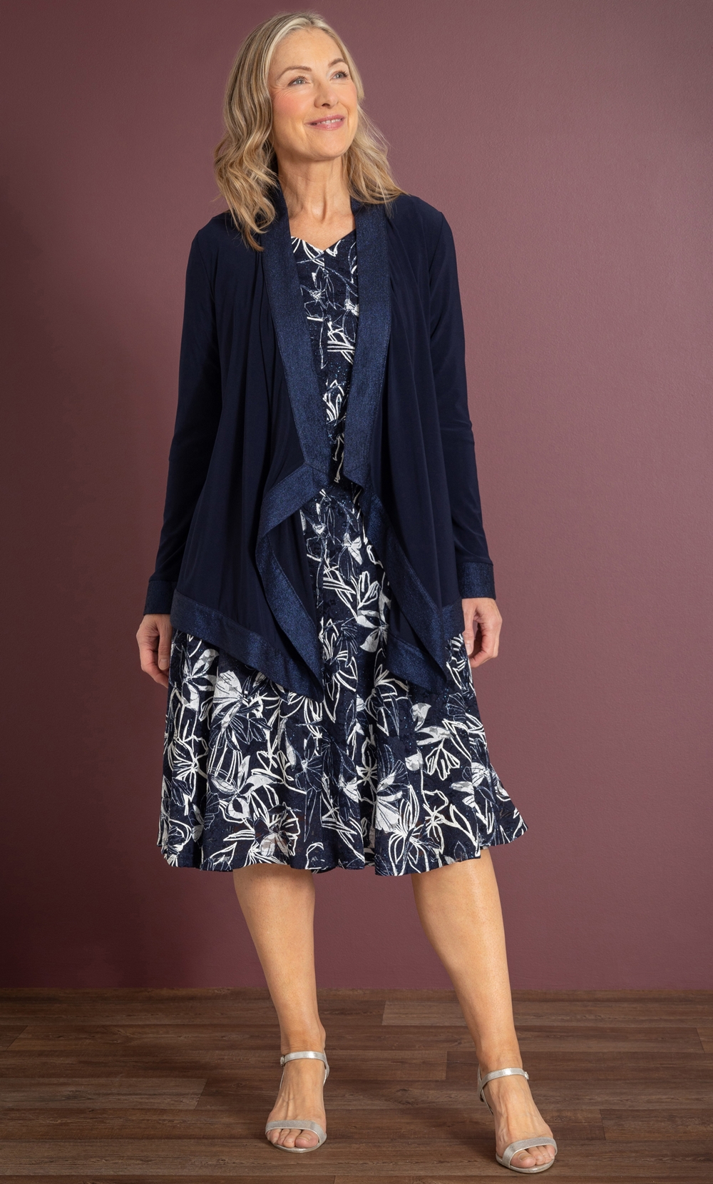 Anna Rose Jersey Cover Up in Blue | Klass
