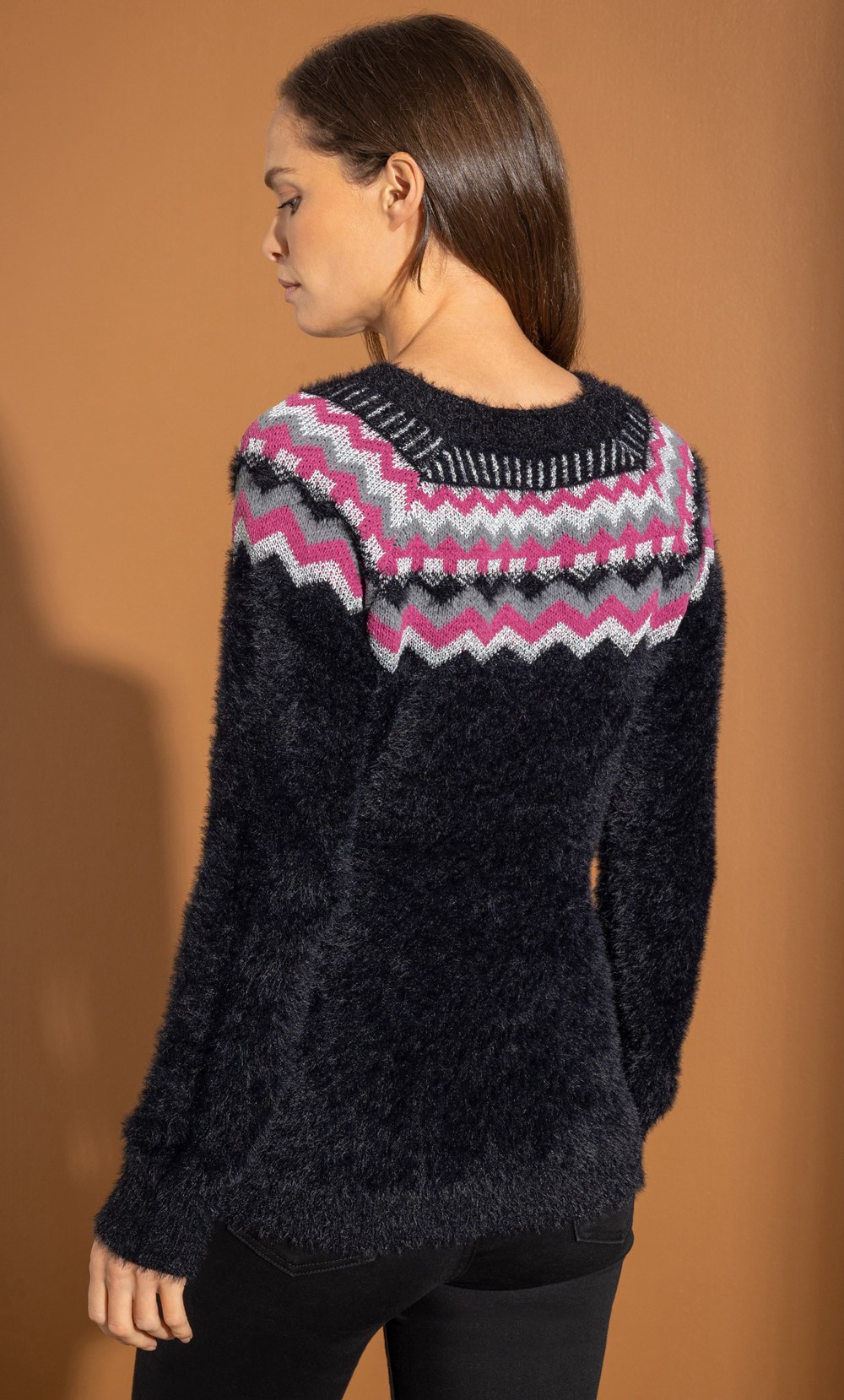 Patterned Feather Knit Jumper