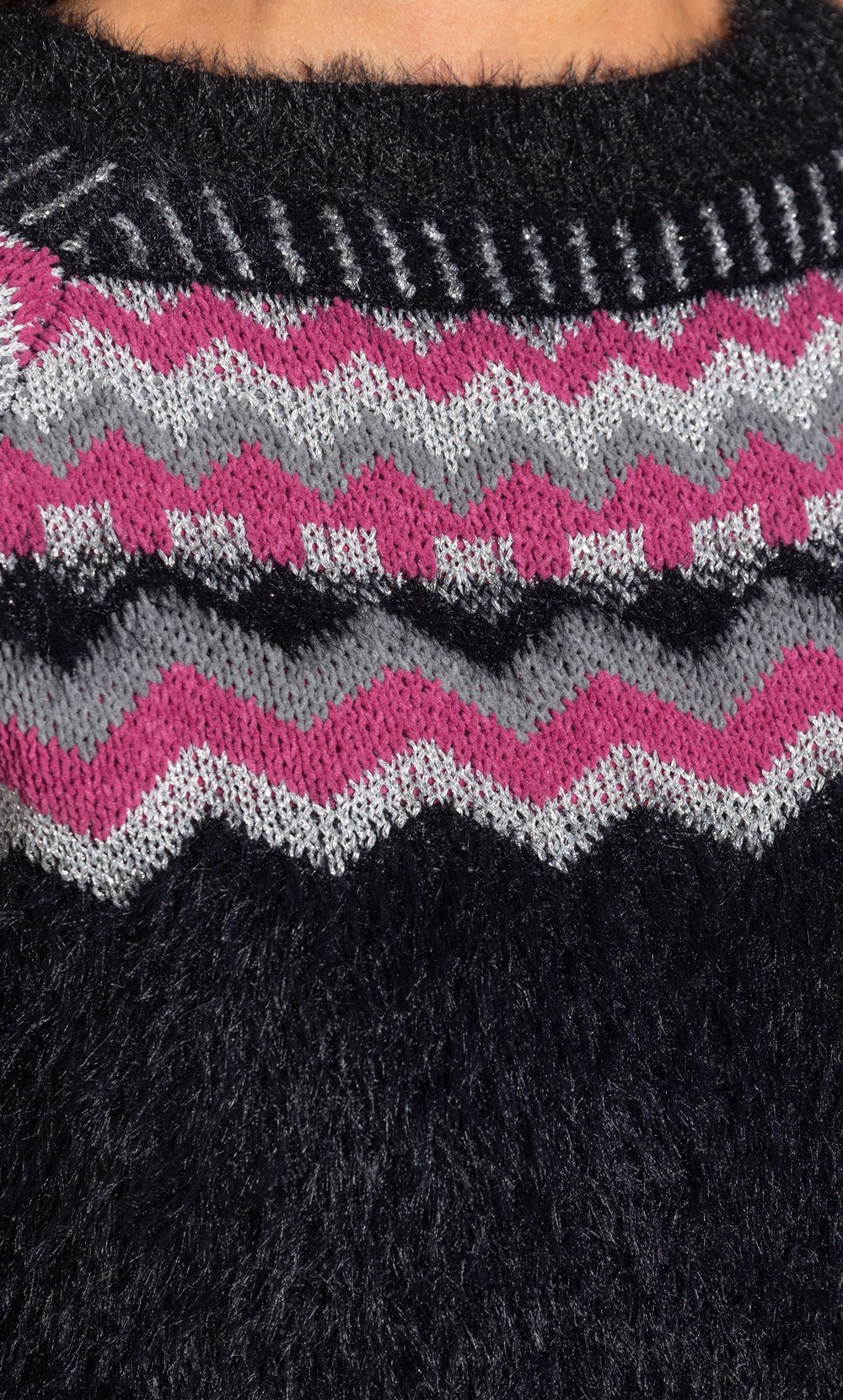 Patterned Feather Knit Jumper