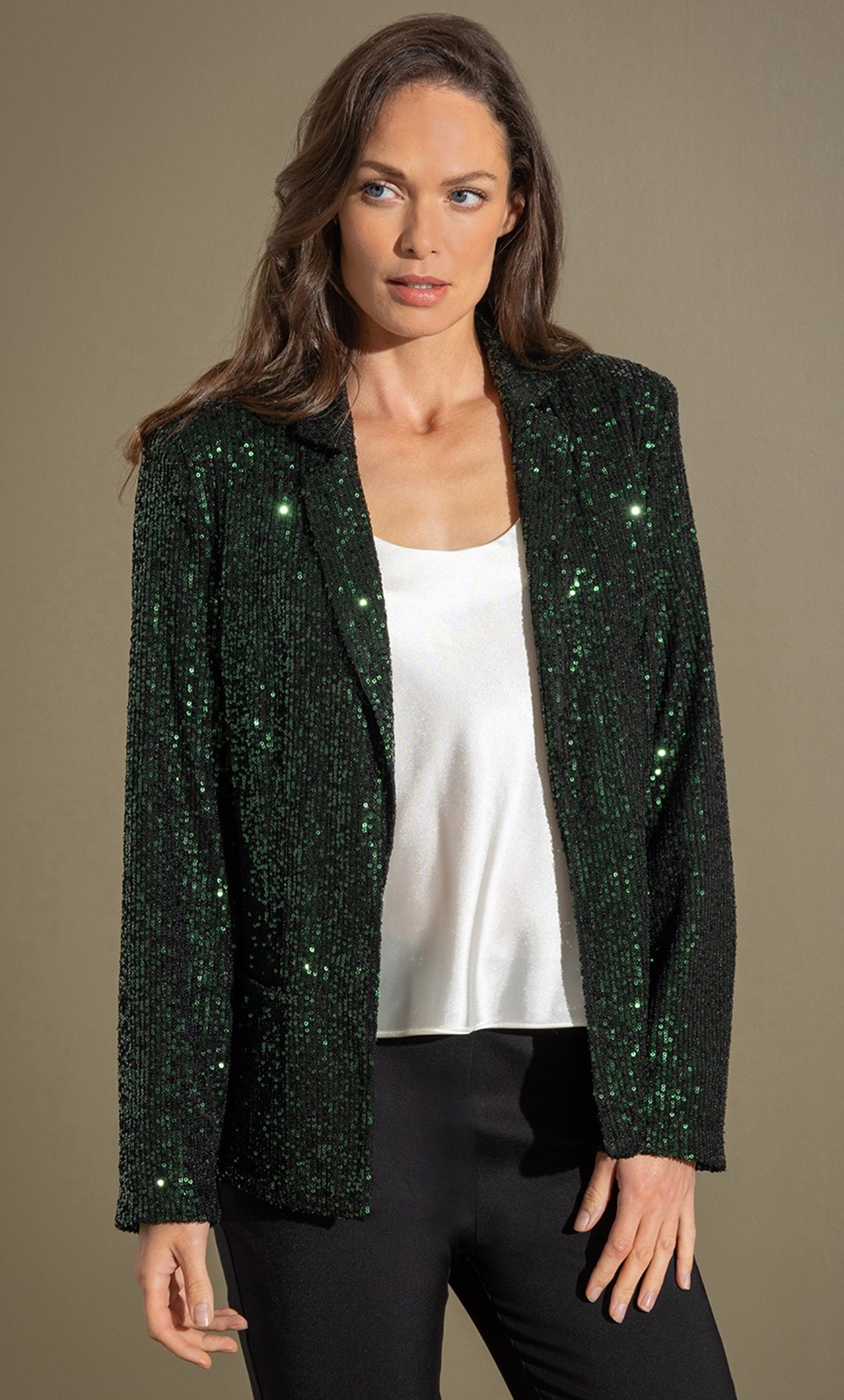 Sequin Blazer in Green | Klass