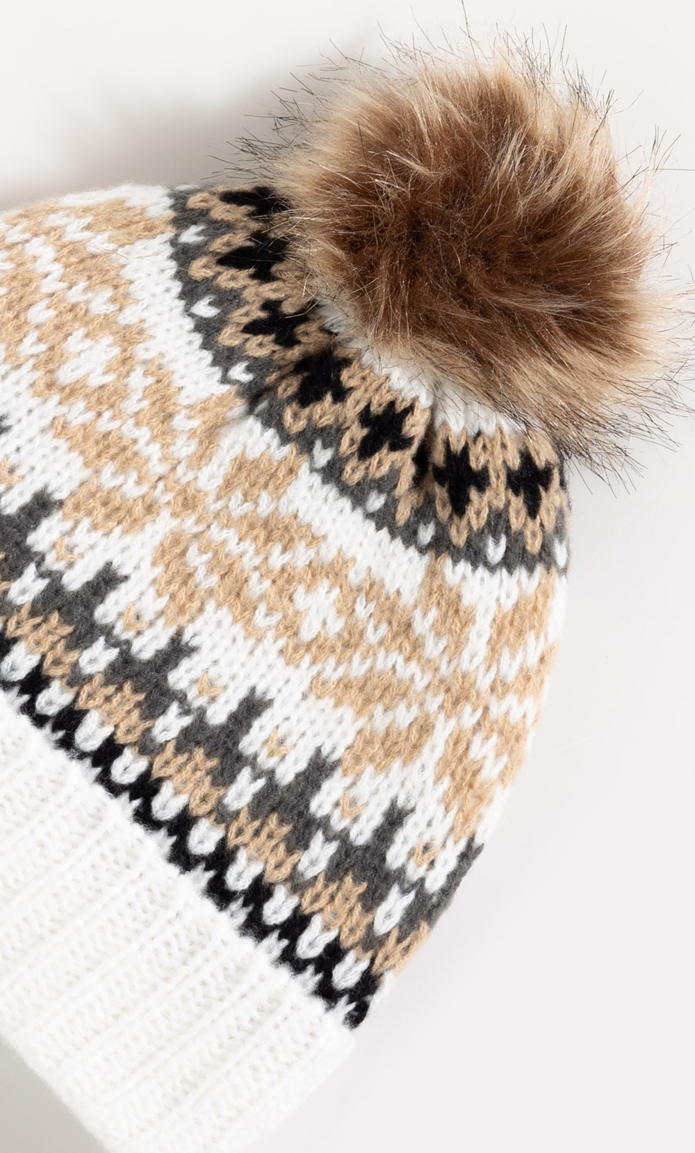 Fair Isle Pom Pom Beanie