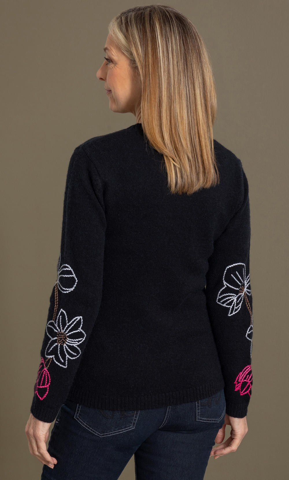 Black hotsell embroidered jumper