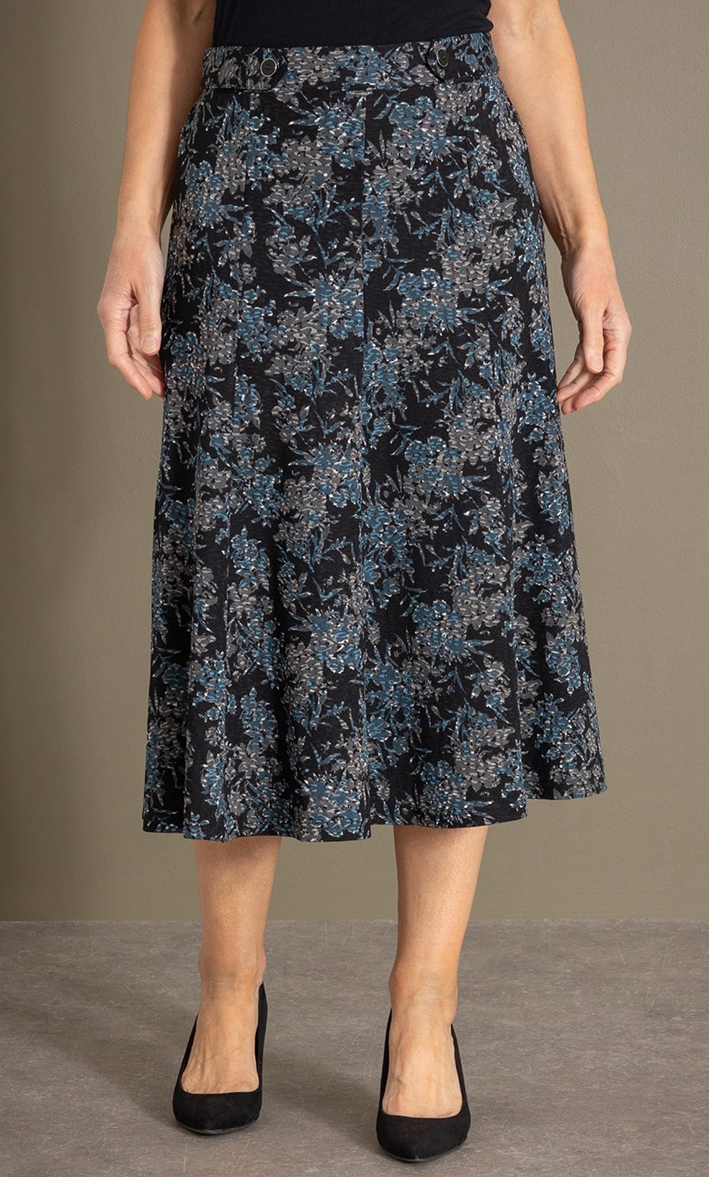 Anna Rose Printed Panelled Pull On Skirt