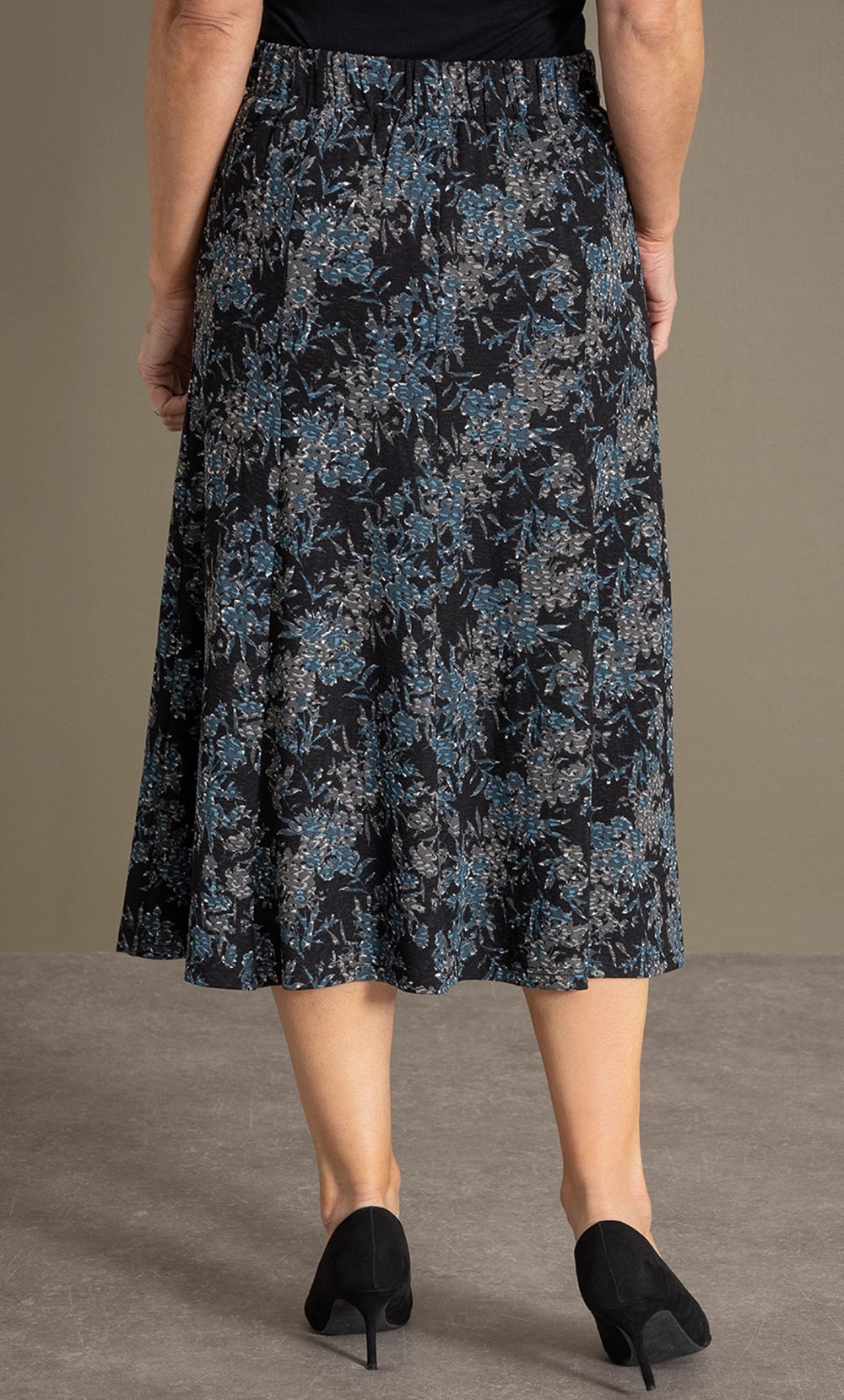 Anna Rose Printed Panelled Pull On Skirt