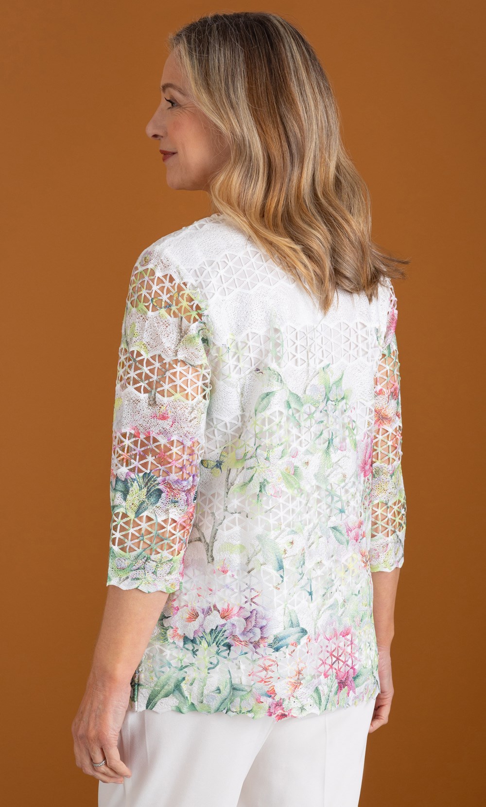Anna Rose Garden Printed Lace Top