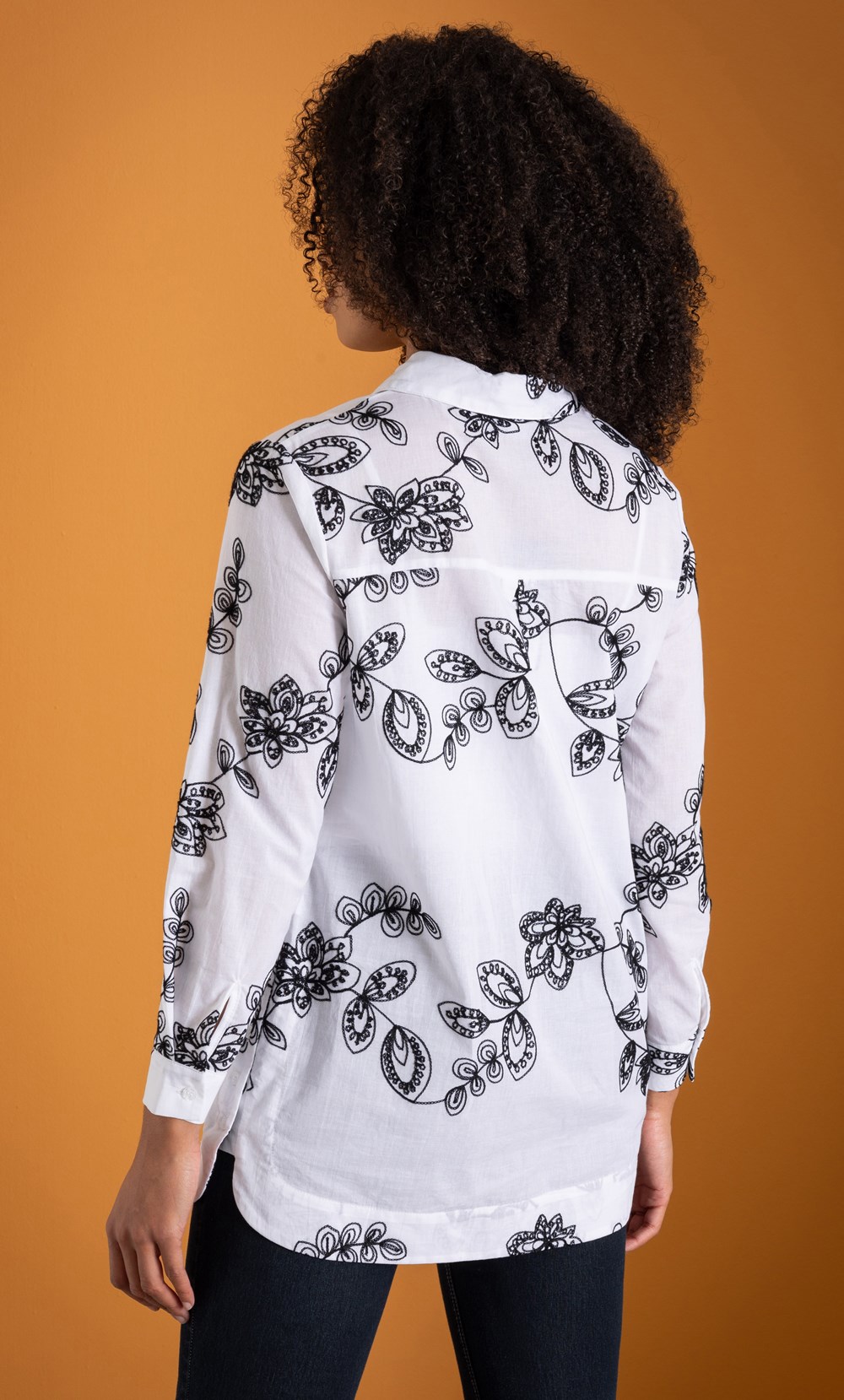 Floral Embroidered Cotton Blouse