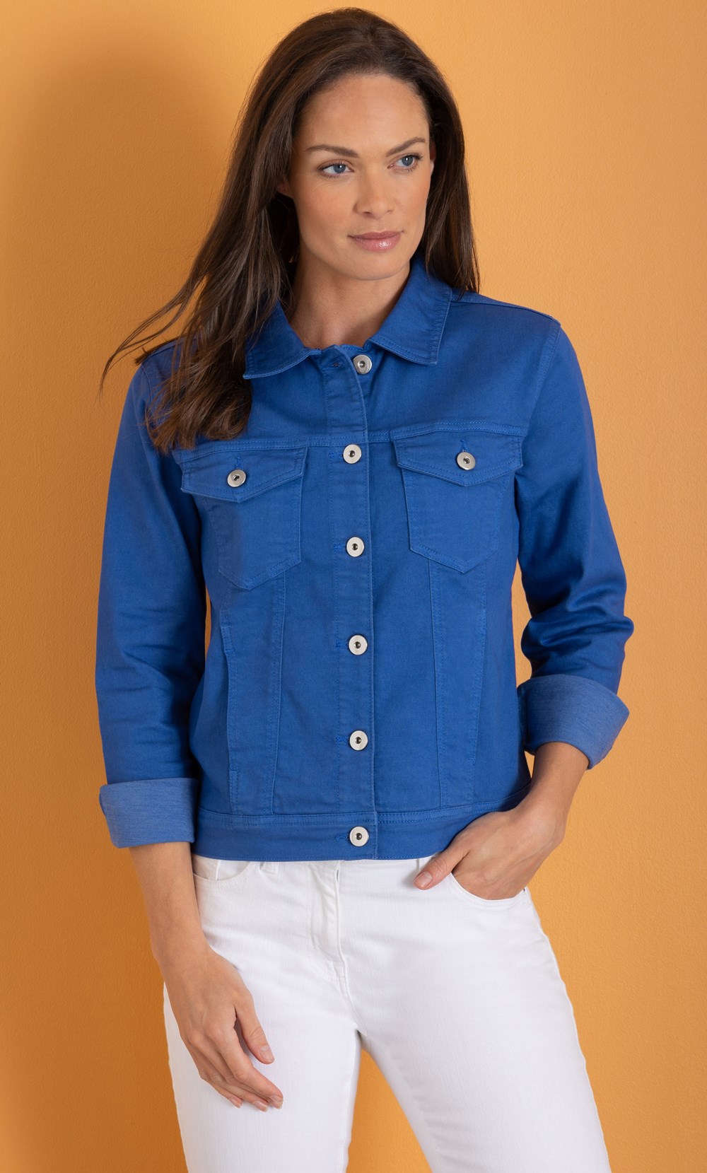 Brands - Klass Cotton Blend Jacket Cobalt Women’s