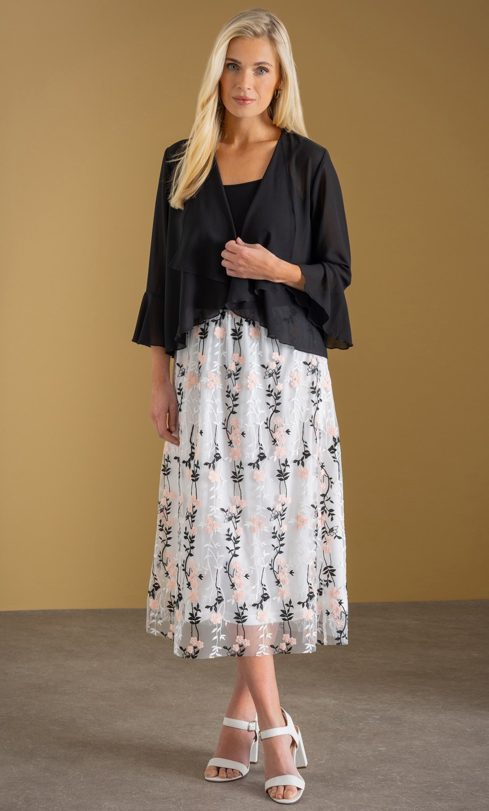 Bell Sleeve Chiffon Cover Up