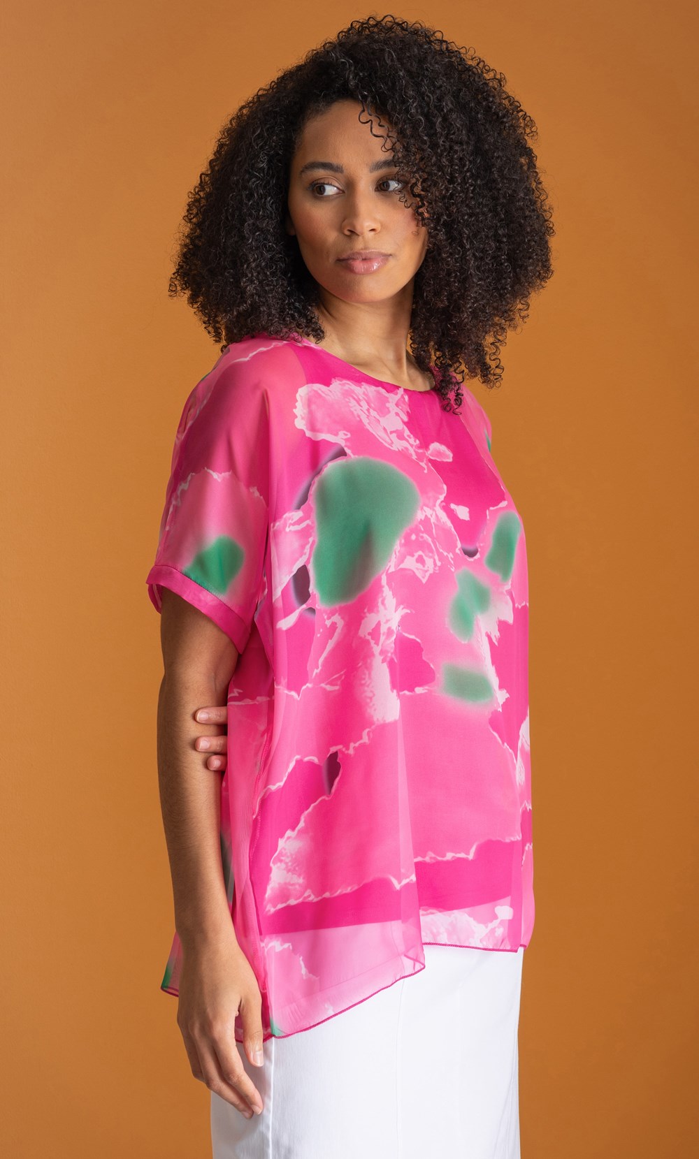 Klass Printed Kimono Top Pink Women’s