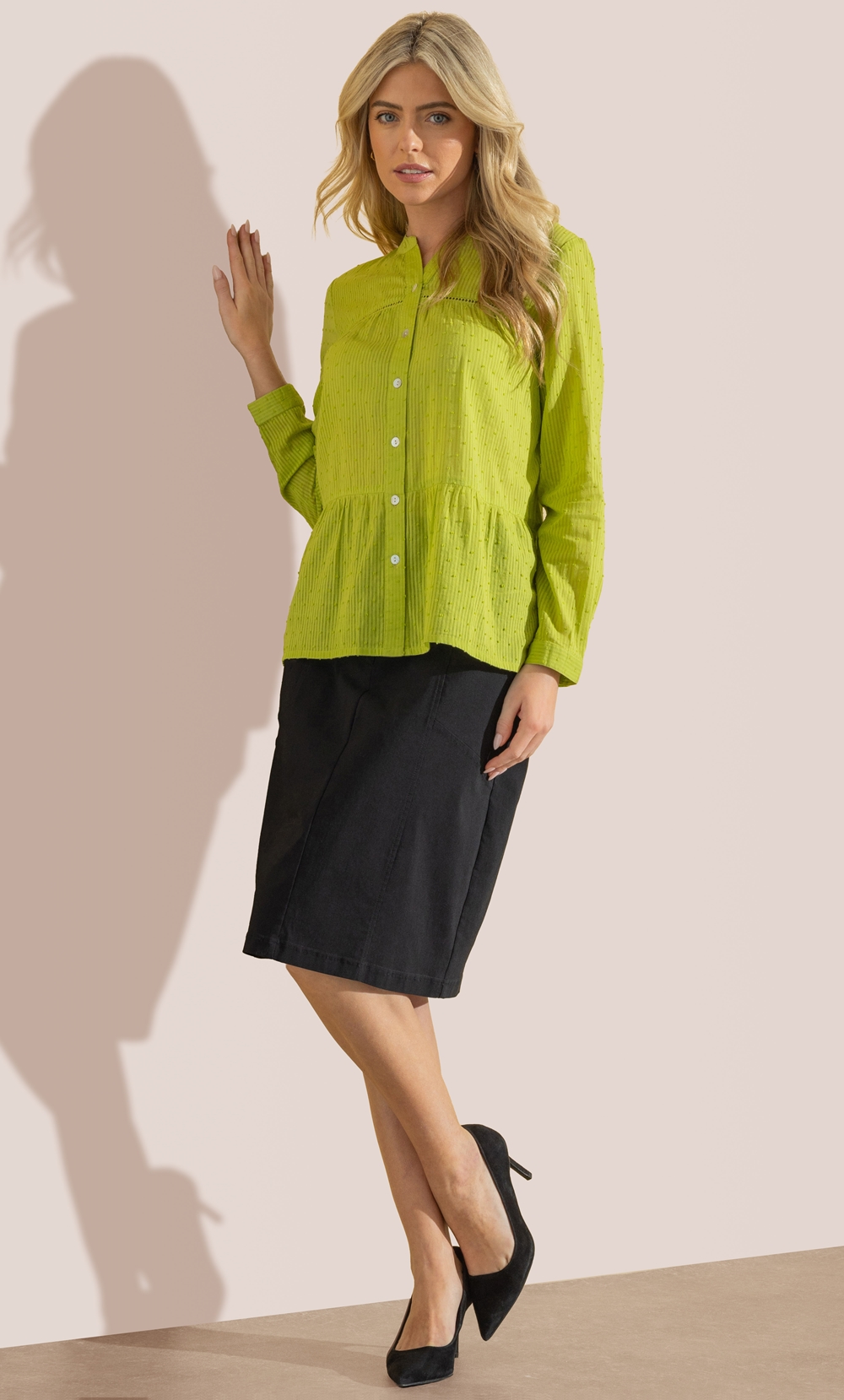 Cotton Dobby Shirt In Green Klass cotton-dobby-shirt-in-green-klass