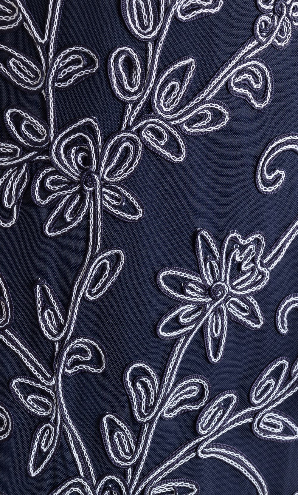Mesh Cornelli Embroidered Dress
